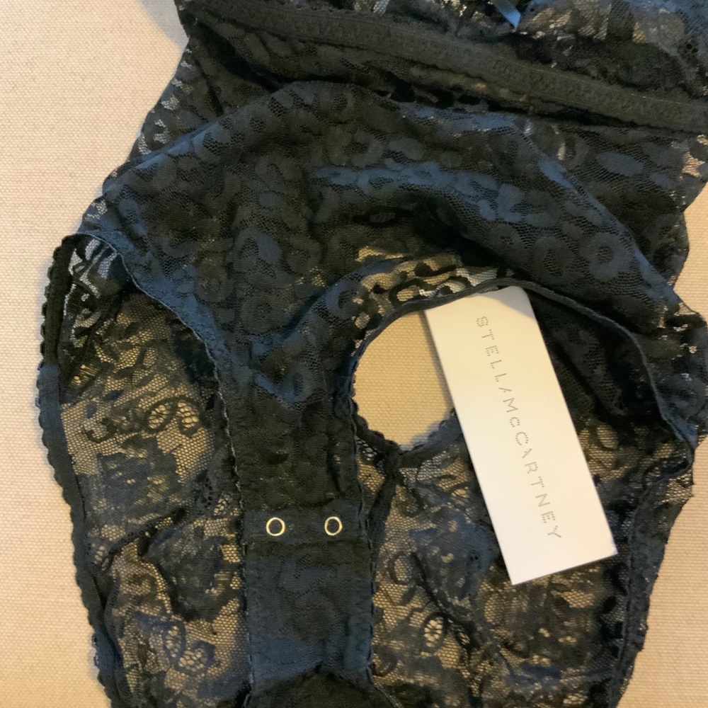 STELLA MCCARTNEY Black Stretch Lace Bodysuit NWT - Picture 7 of 8